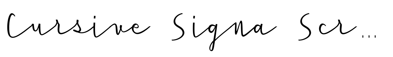 Cursive Signa Script Reg